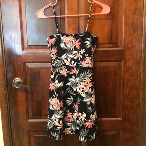 Black floral mini dress from H&M